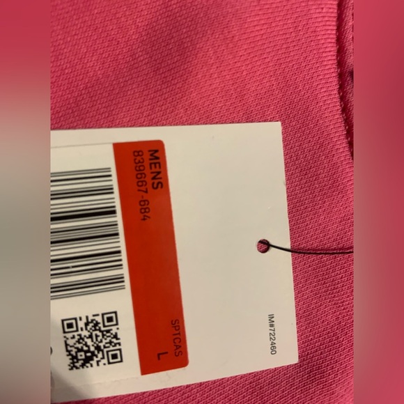 NWT Nike Standard Issue Men's cotton pink crew sweatshirt workout fall casual - Picture 5 of 5